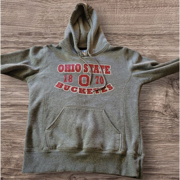 Vintage Russell Athletic Ohio State Buckeyes 1870 Sweatshirt Hoodie Gray Mens S - Picture 1 of 10